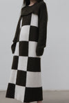 SWAYING/KNIT Checkerboard Dress SW212LS06 Brown/White PS40